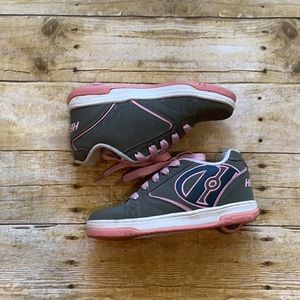 Heelys, Girls pink and grey, size 2